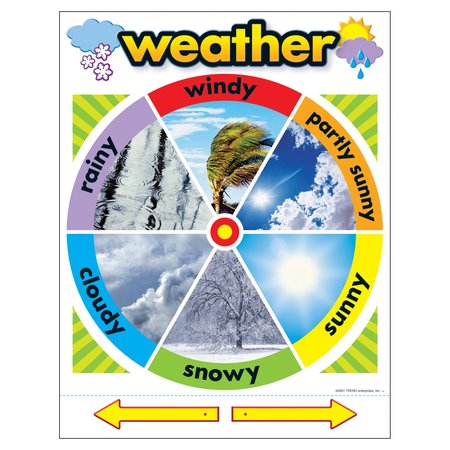 TREND ENTERPRISES Weather Learning Chart, 17in x 22in T38046